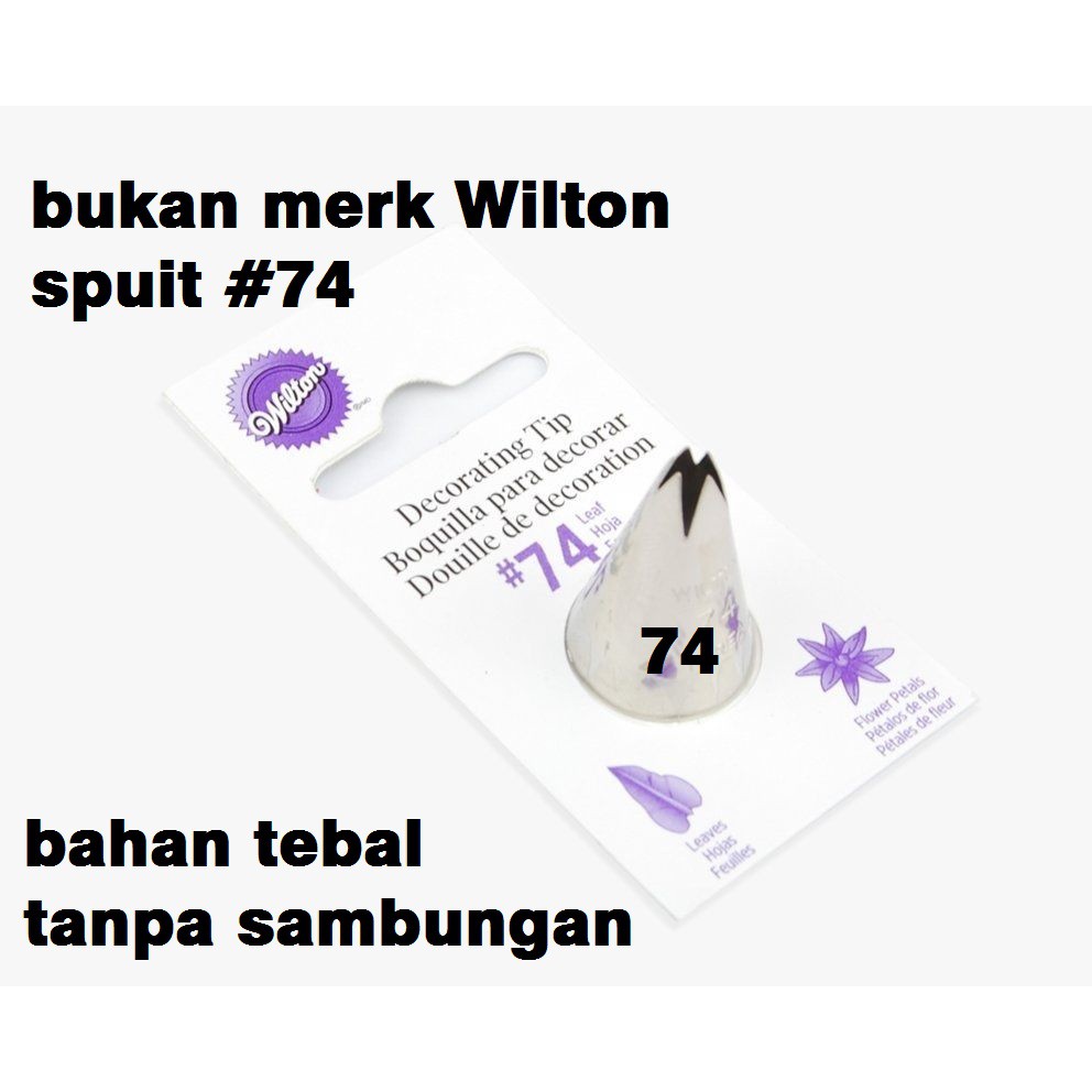 

spuit 74 tips tip nozzle kue tanpa sambungan bahan tebal