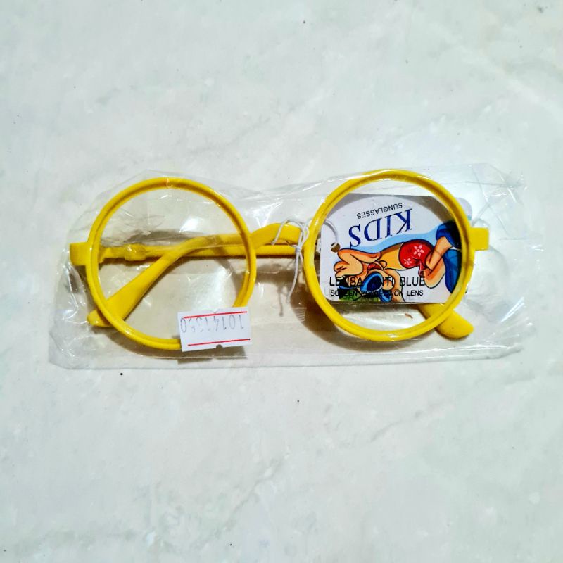 Kacamata Anak Anti Radiasi Blueray Model Bulat Boboho-Kuning