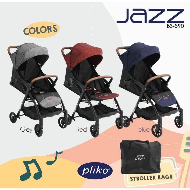 Pliko Stroller Jazz BS 590AL | Stroller Cabin Size | Stroller Baby 1-3 Thn