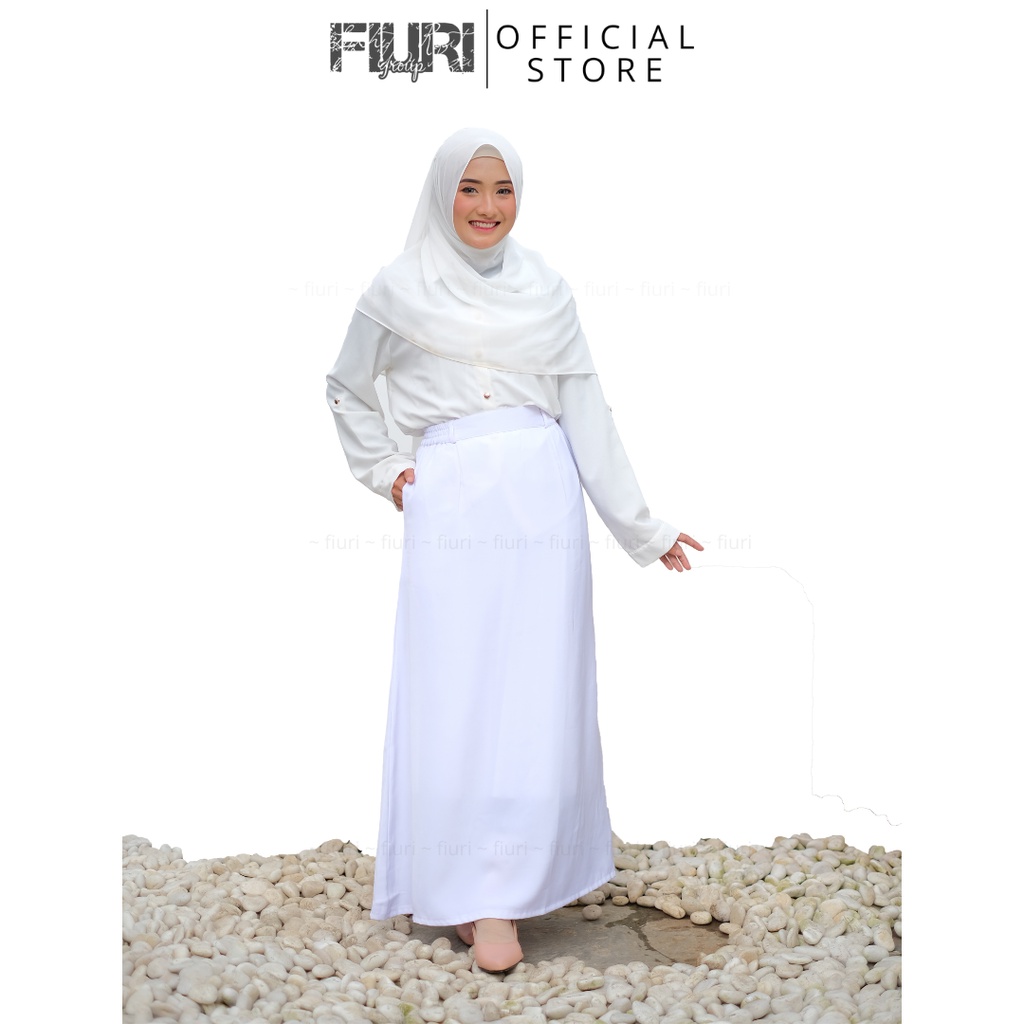 FIURI - Rok Kain Hitam Panjang Model A - Rok Kain Model A - A-Line Skrit - Rok Kerja Pelatihan Ospek Perawat Maba Mahasiswa Baru Muslimah Syari Murah Promo Diskon - Rok Dinas - Rok Putih Cokelat Coklat Abu Abu Hitam Besar Jumbo Big Size - Fashion Wanita