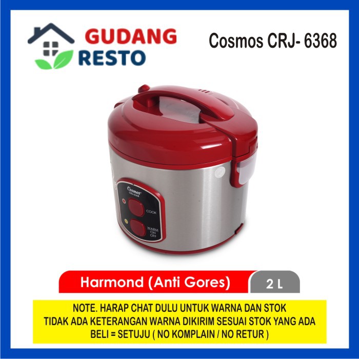 Cosmos Harmond CRJ 6368 / CRJ6368 / CRJ-6368 Magic com Rice Cooker 2 L