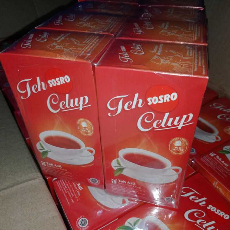 TEH SOSRO CELUP ISI 15 | HARGA PER SLOP ISI 10 BOX ATAU DUS