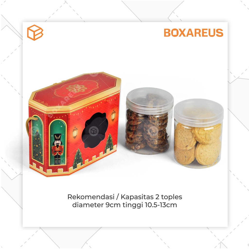 Christmas Box Natal Dus Toples Kue Kering Kemasan Cookies | TBC 06