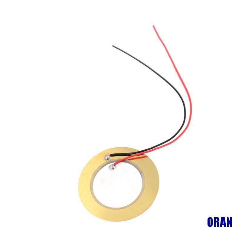 10PCS 35mm Piezo Elements buzzer Sounder Sensor Trigger Drum Disc+wire coppB1IS