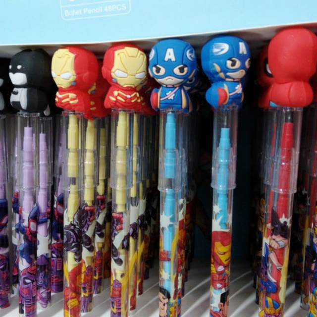 

Pensil Super Hero / Pensil Lantu Hero / Pensil Karakter Hero / Pensil Captain America