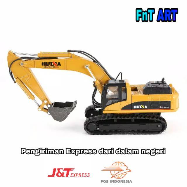 Excavator Huina logam diecast skala 1:50 No RC Kobelco Komatsu Hitachi