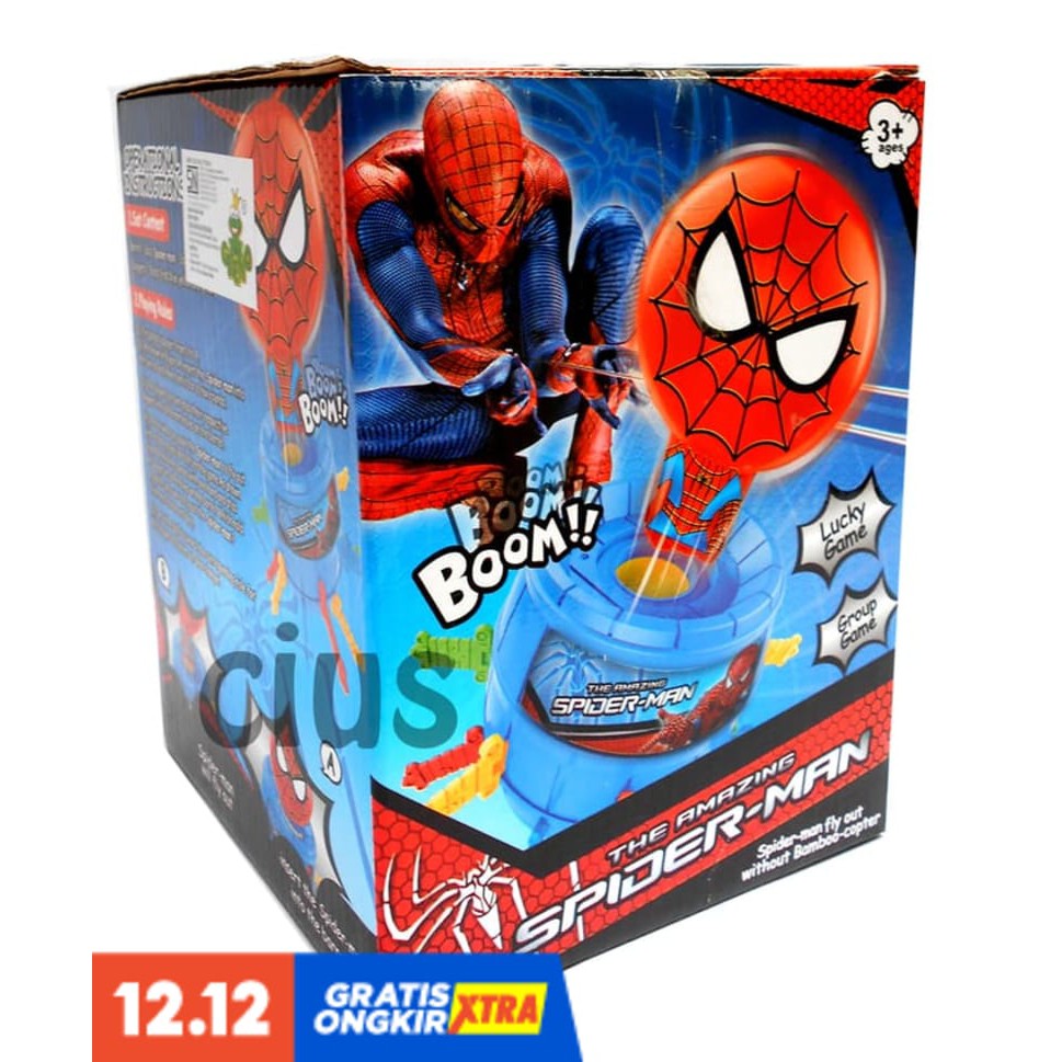 SUPER PROMO PIRATE BARREL SPIDERMAN - MAINAN ANAK EDUKASI BAORD GAME TERMURAH