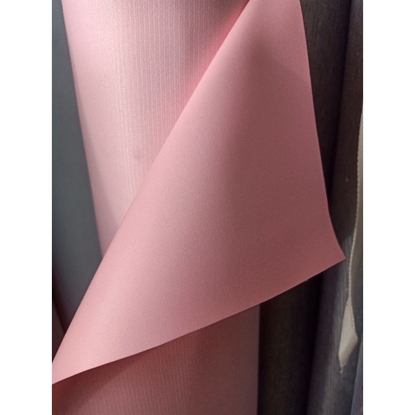 KULIT SINTESIS/KULIT IMITASI MOTIF POLOS bisa buat perlak bayi-Pink muda