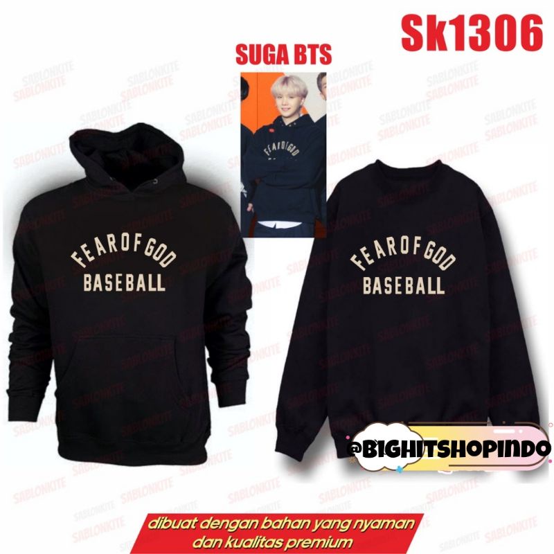 HOODIE BTS SUGA FEAR BASEBALL//HOODIE BTS