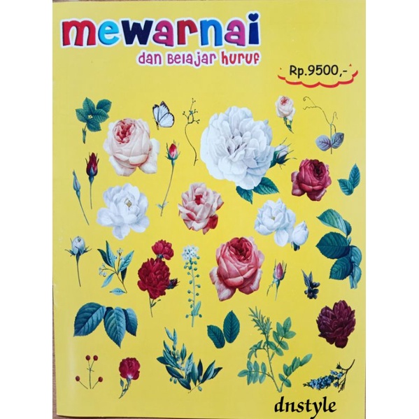 

Buku mewarnai anak jenis bunga/flower