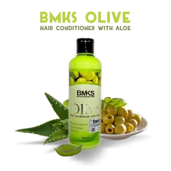 BMKS OLIVE CONDITIONER WITH ALOE PERAWATAN RAMBUT RONTOK 250ML ORIGINAL BPOM