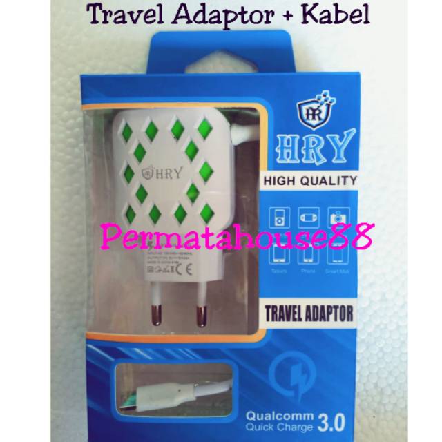 Travel Charger Adaptor HRY + Kabel