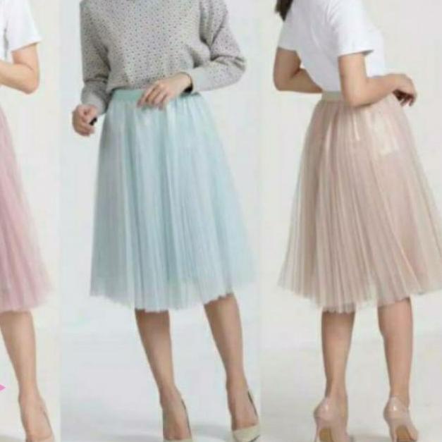 ➢ AESTRI Rok tutu tile/ rok tutu dewasa pendek mekar hitam abu putih navy moca pink krem ◌