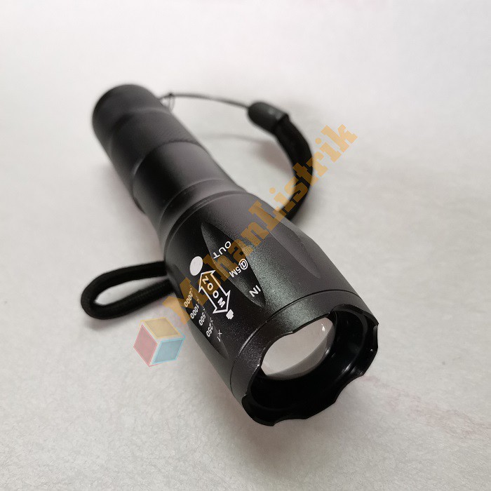 Senter Tangan Swat T6 Cree Led Zoom Metal