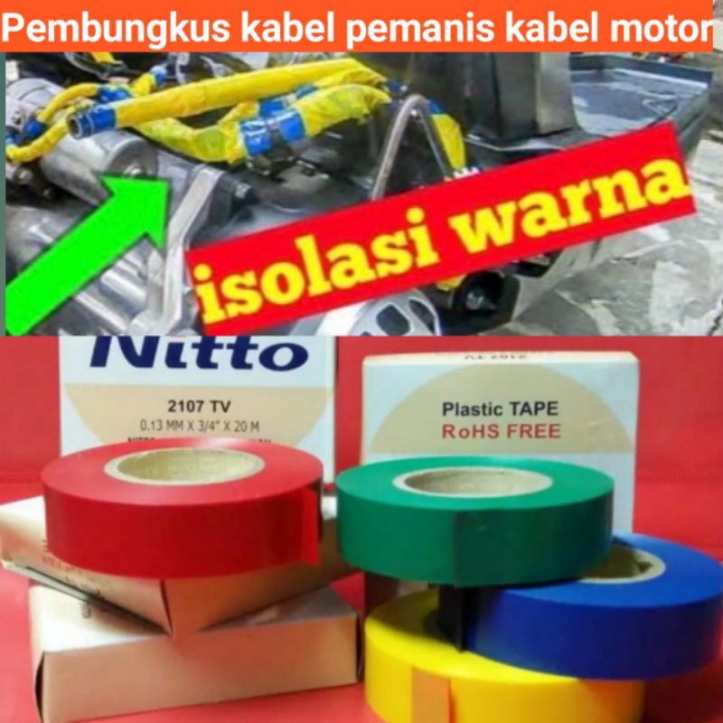 

Isolasi solasi selotip Nito pembungkus kabel motor isolasi warna