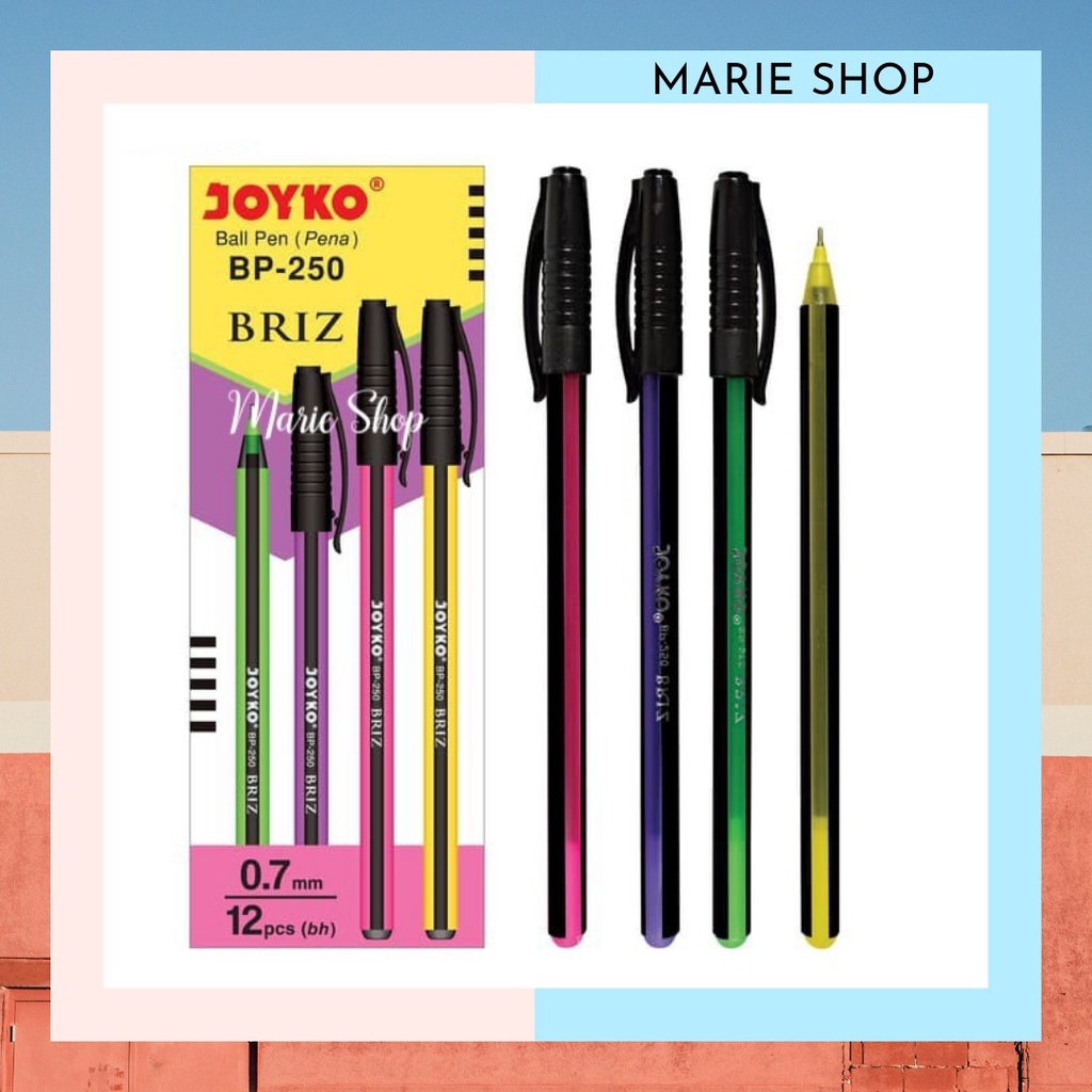 

BALL PEN - PULPEN - PENA JOYKO BP-250 - BRIZ - 0.7 MM - BOLPOINT PULPEN PEN PERLENGKAPAN KANTOR DAN SEKOLAH