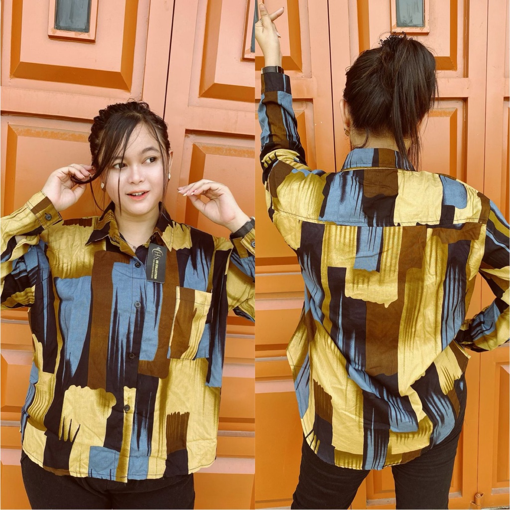 KEMEJA RAYON MOTIF OVERSIZE | KEMEJA MOTIF | KEMEJA RAYON OVERSIZE