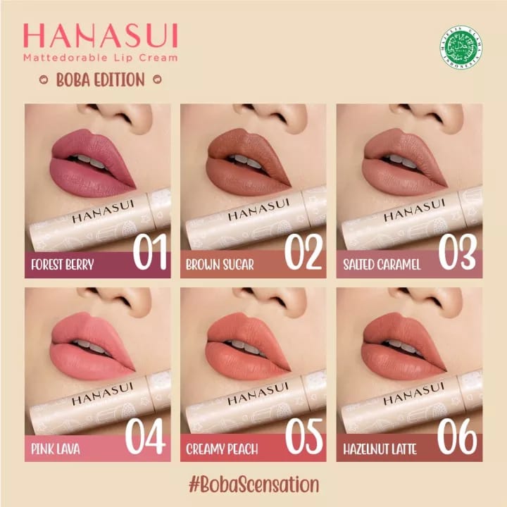 Hanasui Mattedorable Lip Cream Boba Edition