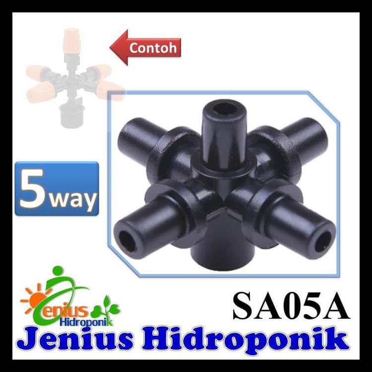 KONEKTOR CABANG 5 UNTUK FOGGER HEAD / MIST NOZZLE, 5 WAY CONNECTOR