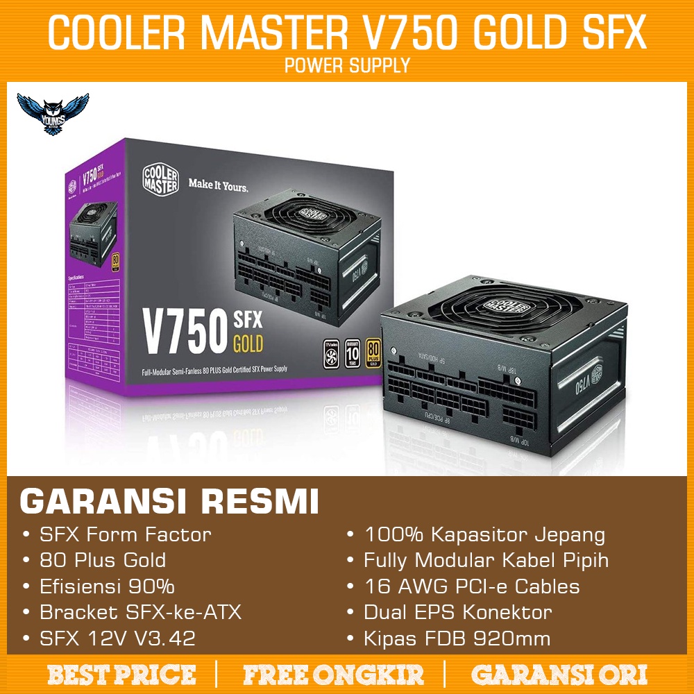 PSU Cooler Master V750 SFX Gold 750W Full Modular 80 Plus Gold ITX