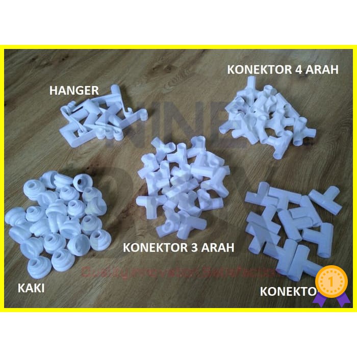 Tempat Sepatu & Sandal - Siku Konektor Untuk Rak Sepatu Cover / Penyambung Pipa Rak Sepatu - Tempat