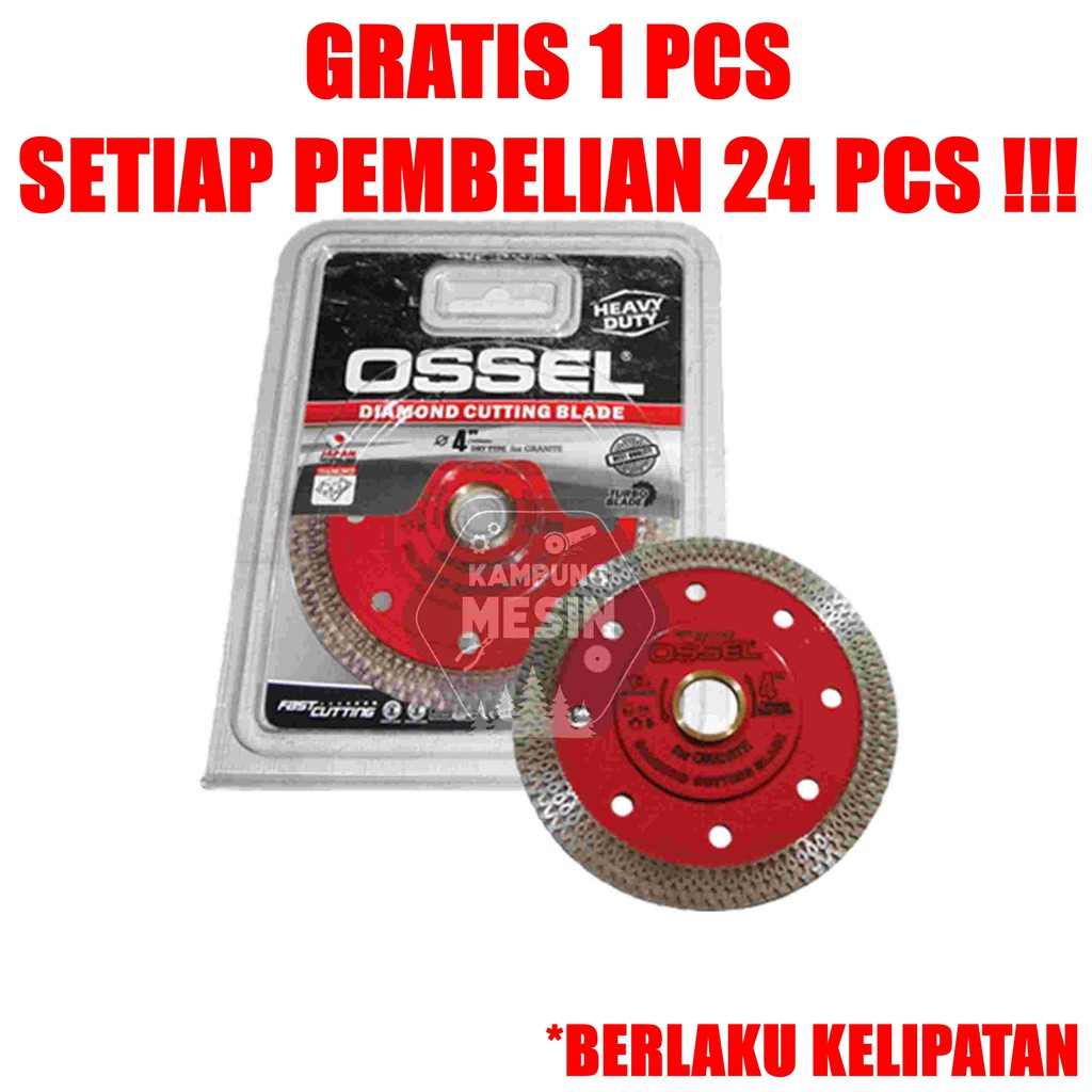 Pisau potong keramik 4 inci DRY TURBO OSSEL