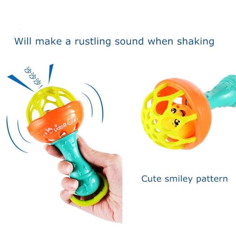 1234OS - Mainan Bayi Rattle Stick Bunyi Kerincingan Baby Soft Teether Gigitan Bayi BPA FREE.