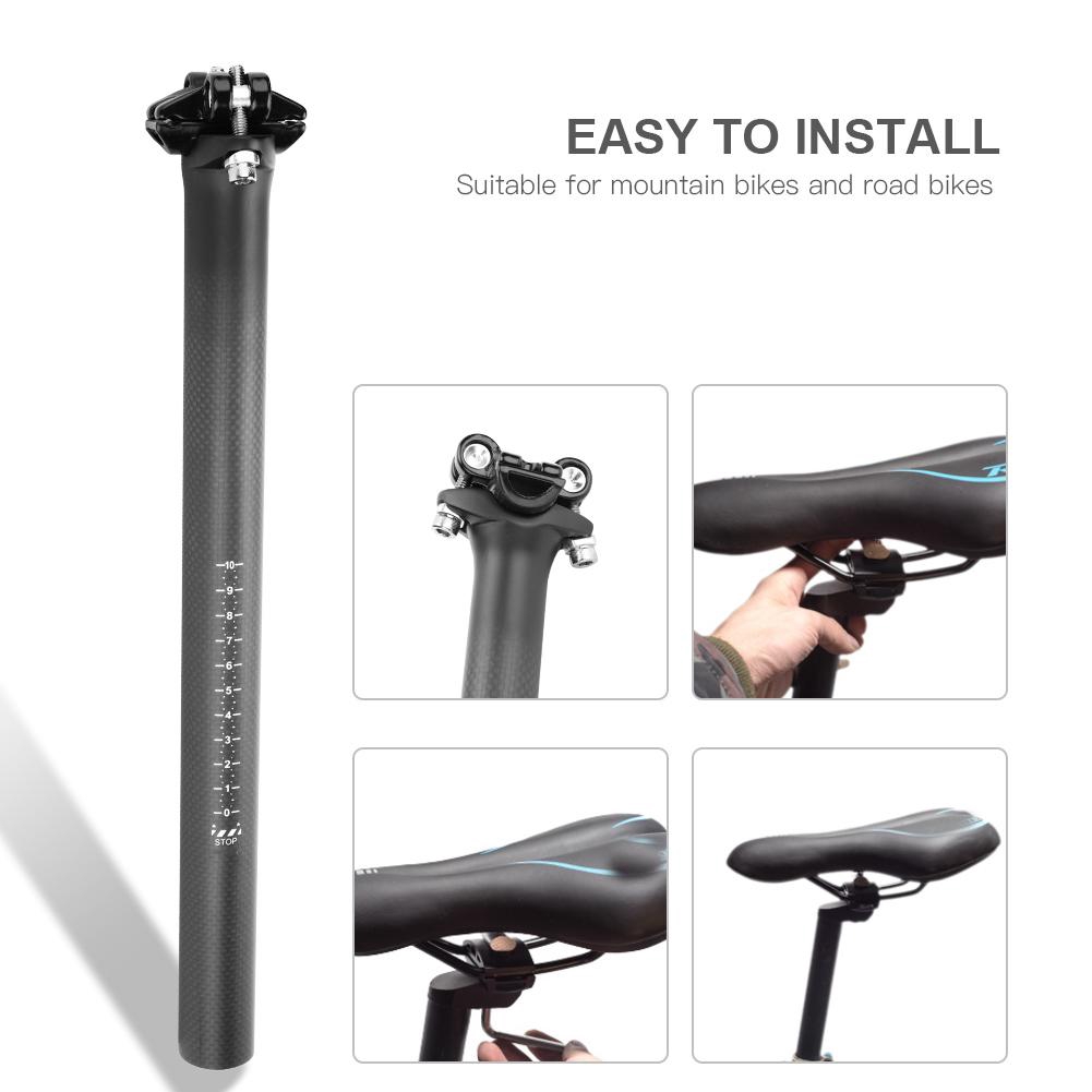 Carbon Fibre Seatpost 30.8mm Bicycle Seat Post Tube Seat Poles 4 Colors