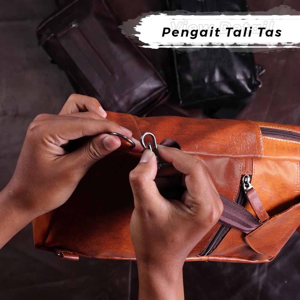 Tas Selempang Pria Kulit Asli Tas Slempang Pria Kulit PU Leather Slingbag ESL03 GARANSI ORIGINAL