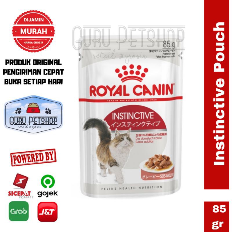 Royal Canin Instinctive Jelly 85gr / Instinctive Gravy 85gr / Kemasan Box isi 12×85gr