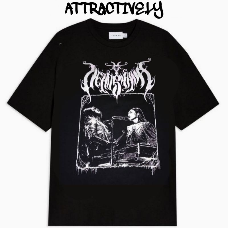 KAOS BAJU DEADSQUAD X ISYANA SARASVATI / BAND / TSHIRT HITAM PRIA WANITA ANAK DEWASA