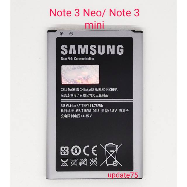 Baterai Samsung Note 3 Mini n7505  Note 3 Neo n7500  EB-BN750BBC original