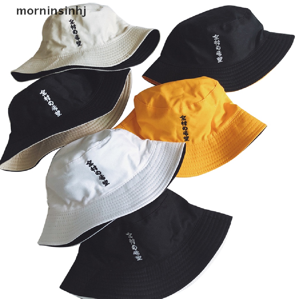 Mor Topi Bucket Katun Breathable Dua Sisi Untuk Pria / Wanita