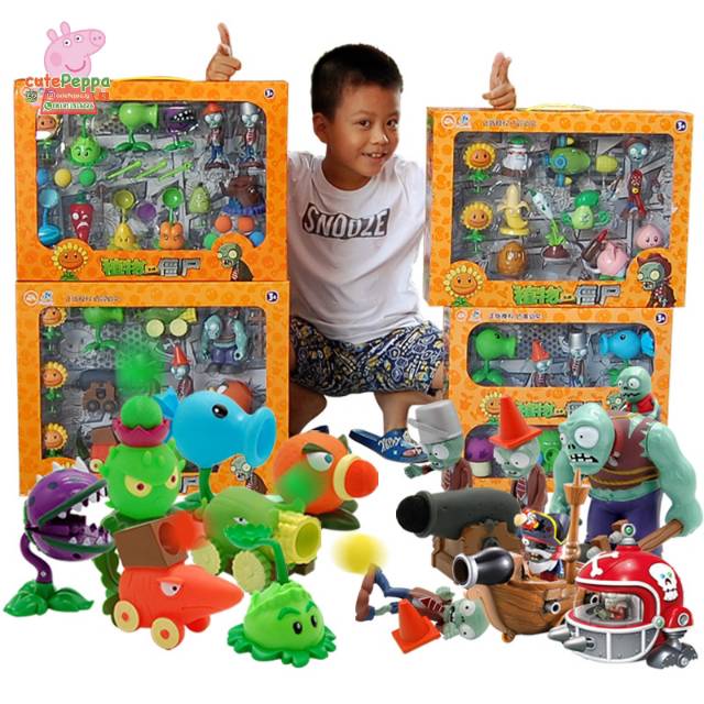 Mainan  zombie  and plants  zombies  plant  figure original pea   Mainan  zombie  and plants  zombies  plant  figure original pea