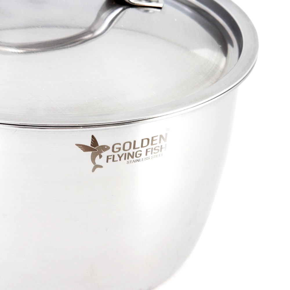 GOLDEN FLYING FISH OLIVER STAINLESS SET / ALAT MASAK / SET PERALATAN MASAK / WAJAN SET /  FRY PAN