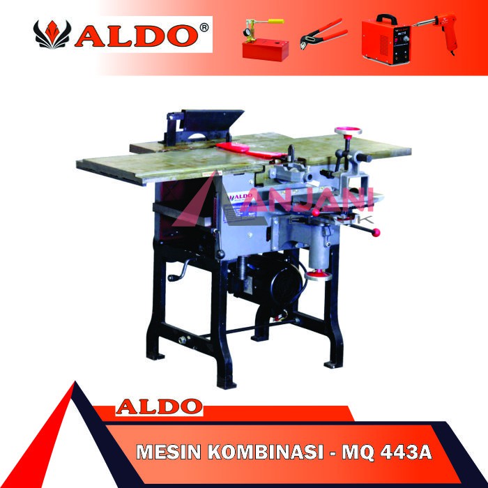 ALDO MQ 443 A MESIN KOMBINASI 30cm PLANER JOINTER CIRCULAR SAW 30 cm MQ443A 443A