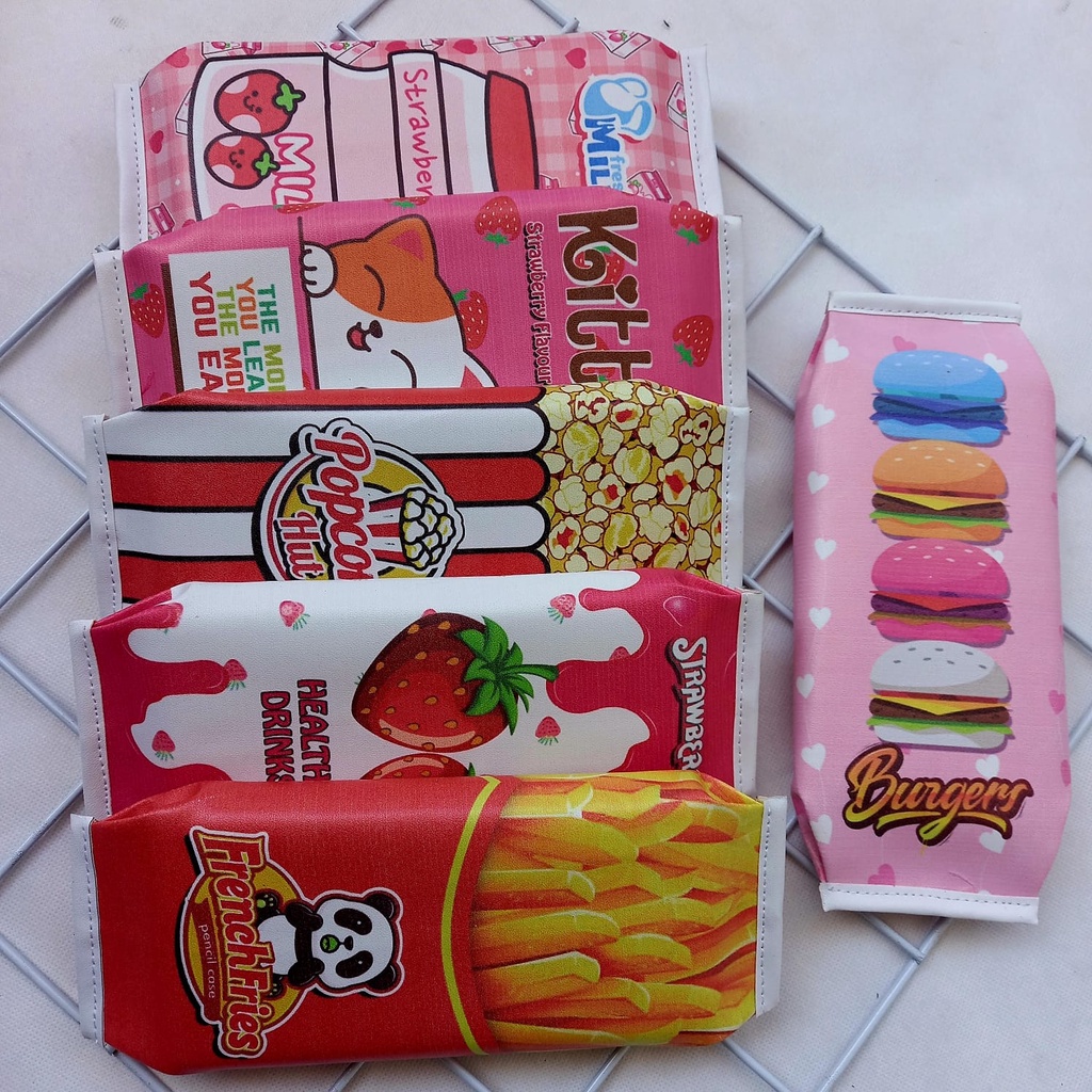 

KOTAK PENSIL TEMPAT PENSIL LUCU MODEL BUNGKUS SNACK UNIK