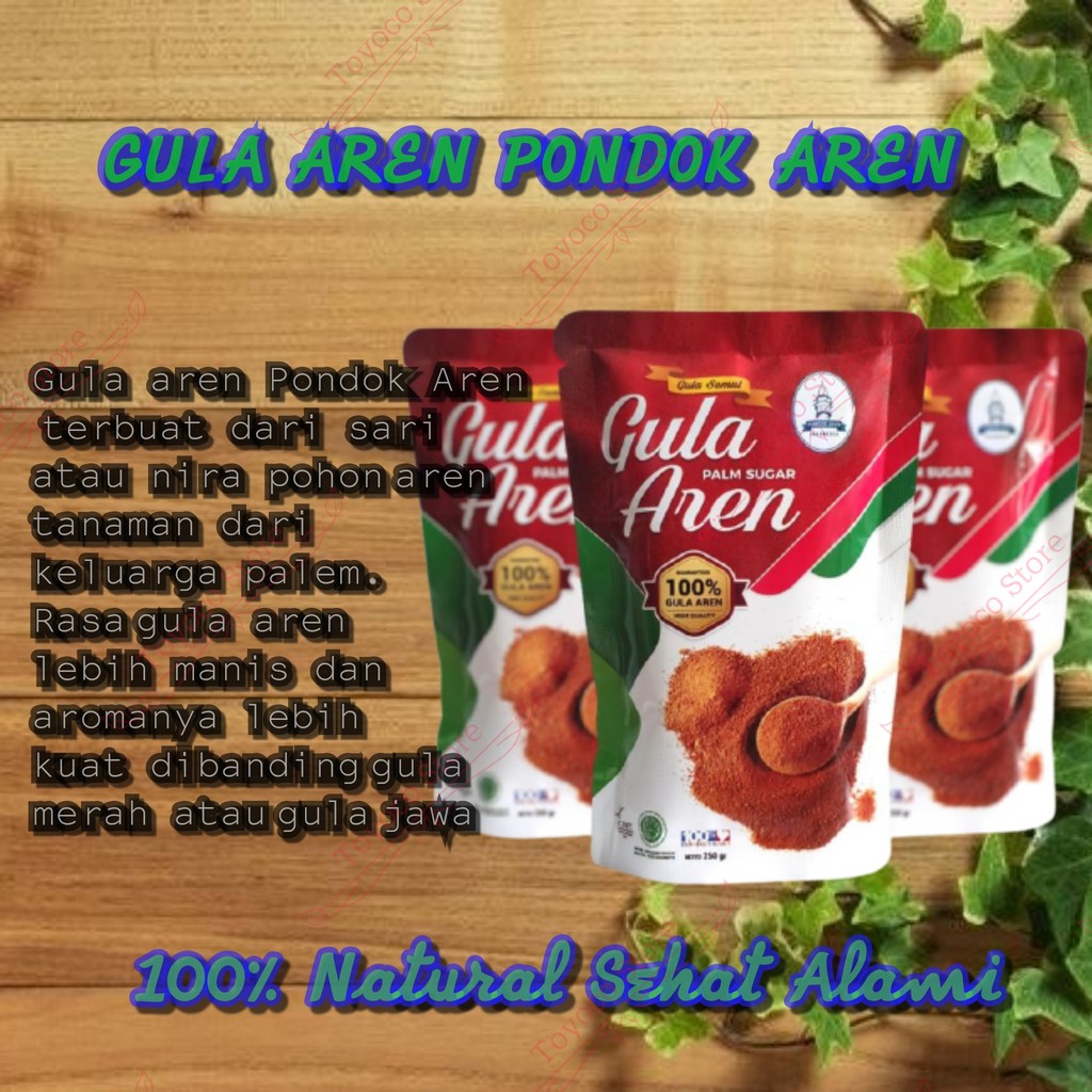 Brown Sugar Bubuk Gula Aren Asli 100% Gula Aren Bubuk Gula Diet Rendah Kalori Gula Palem Semut 250gr