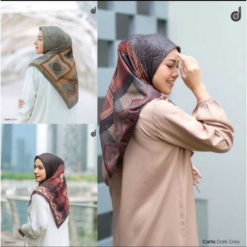 Sale Hijab Deenay Motif Carta Scarves