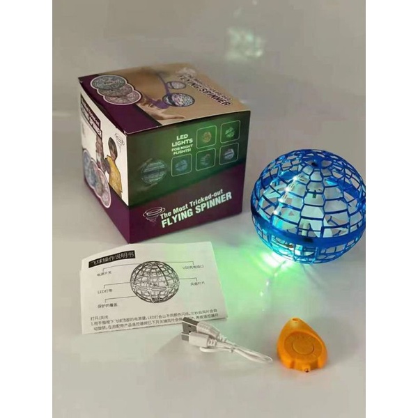 (HM)-Flying Nova Boomerang Spinner Bola Terbang Drone Flying Ball Flying Nova Pro UFO Ball Drone LED