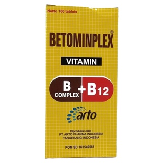 Jual BETOMINPLEX VITAMIN B COMPLEX PLUS B12 ARTO ISI 100 TABLETS ...