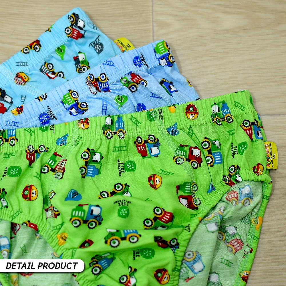 CLDB-03 SNI 3Pcs Celana Dalam Bayi Anak Bayi Balita Cowok (M, L, XL)  Celana Dalam Motif Celana CD anak bayi balita Laki-Laki Celana Dalam Anak-Anak Motif Karakter