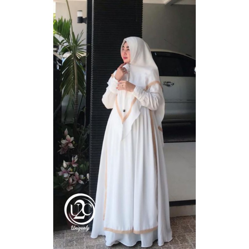 READY ORI U2C GAMIS SYAR'I PREMIUM HUMAIRAH BY U2C PUTIH