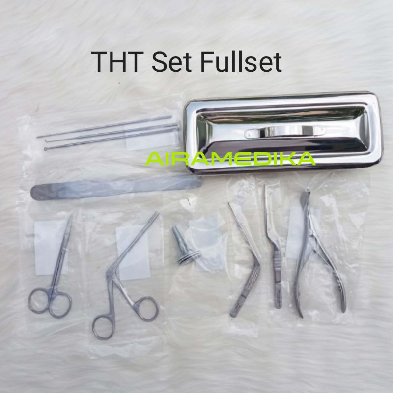 THT Set Paket Komplit 11 item + Bak Instrumen 508 Stainless Steel