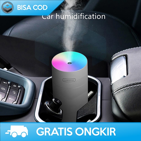 HUMIDIFIER PEMBERSIH UDARA MOBIL DIFFUSER MINIMALIS LED LIGHT 270ML