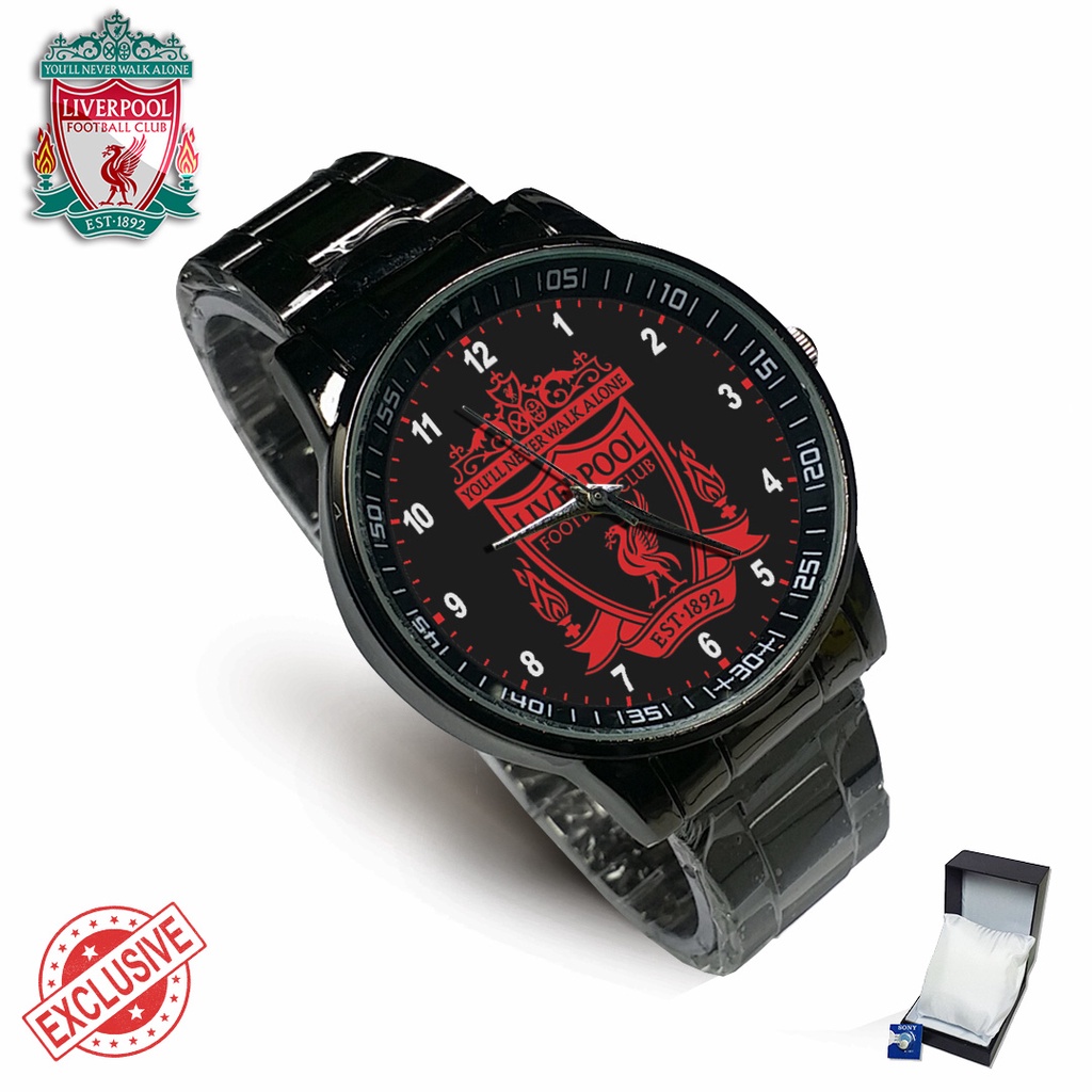 ( Keren ) Jam Tangan Liverpool Rantai Hitam - Couple / Satuan Exclusive 7