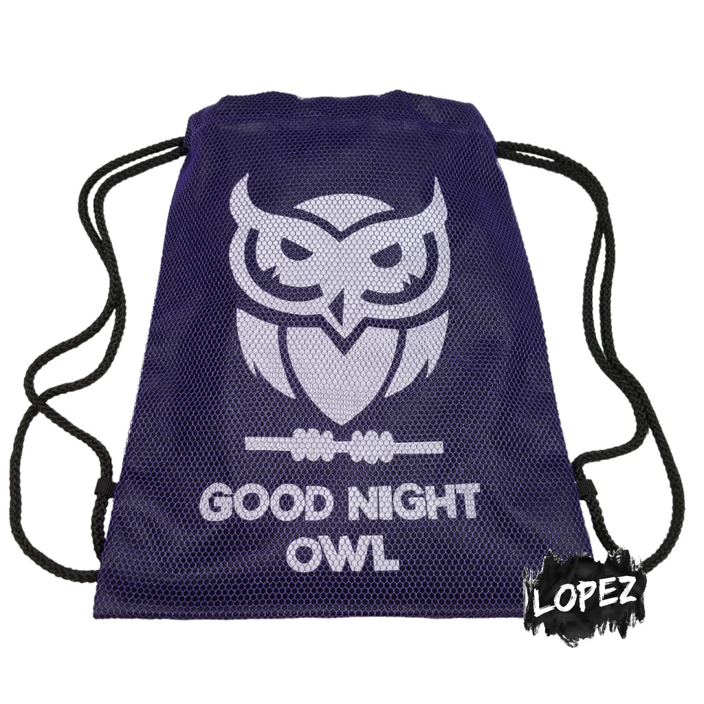 

Tas Jaring Good Night Owl / Goodie Bag Burung Hantu / Stringbag Good Morning Owl Lopez