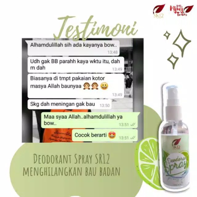 Deodorant Spray SR12 /Best Seller Deodorant BPOM