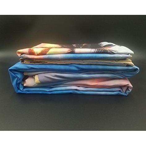 Set Sprei Bed Cover Sarung Bantal Motif Pantai 3D Ukuran Twin Queen K Axcellastoreid