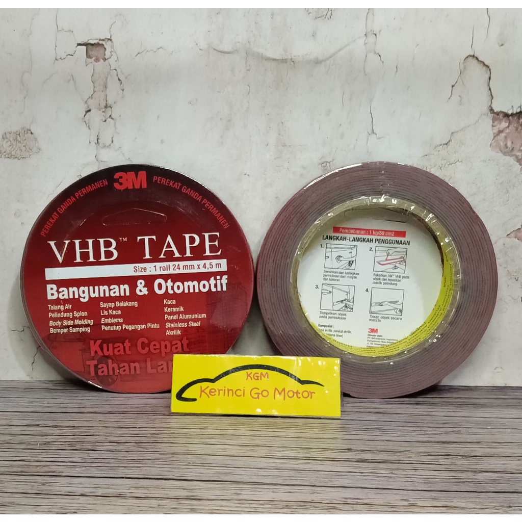 DOUBLE TAPE 3M VHB 24mm X 4,5m LEM BOLAK BALIK